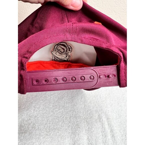 Virginia Tech Hokies Maroon & Orange Snapback Hat Embroidered Mascot NCAA - Picture 10 of 10